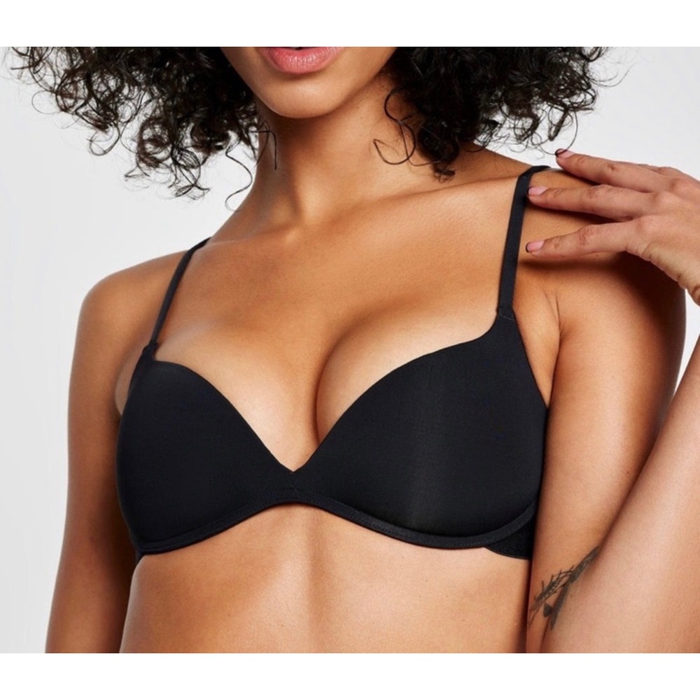 NWT Pepper Zero-G Wirefree bra 32A black classic casual feminine